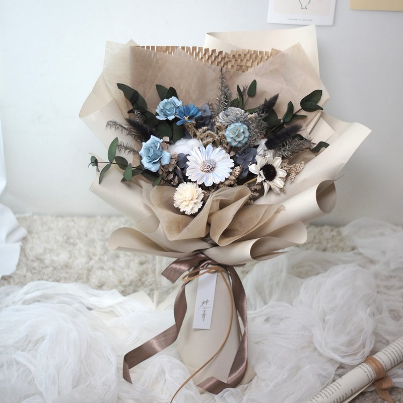 【艸踸Garden Lane Floral】Hojicha Latte Sunflower Bouquet - Dried Flowers & Bouquets - Plants & Flowers 