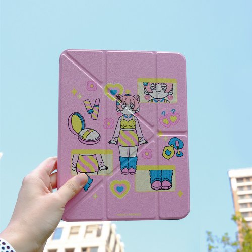 Knocky 原創 插畫家聯名【外出模式!閃亮登場】多折式iPad保護殼