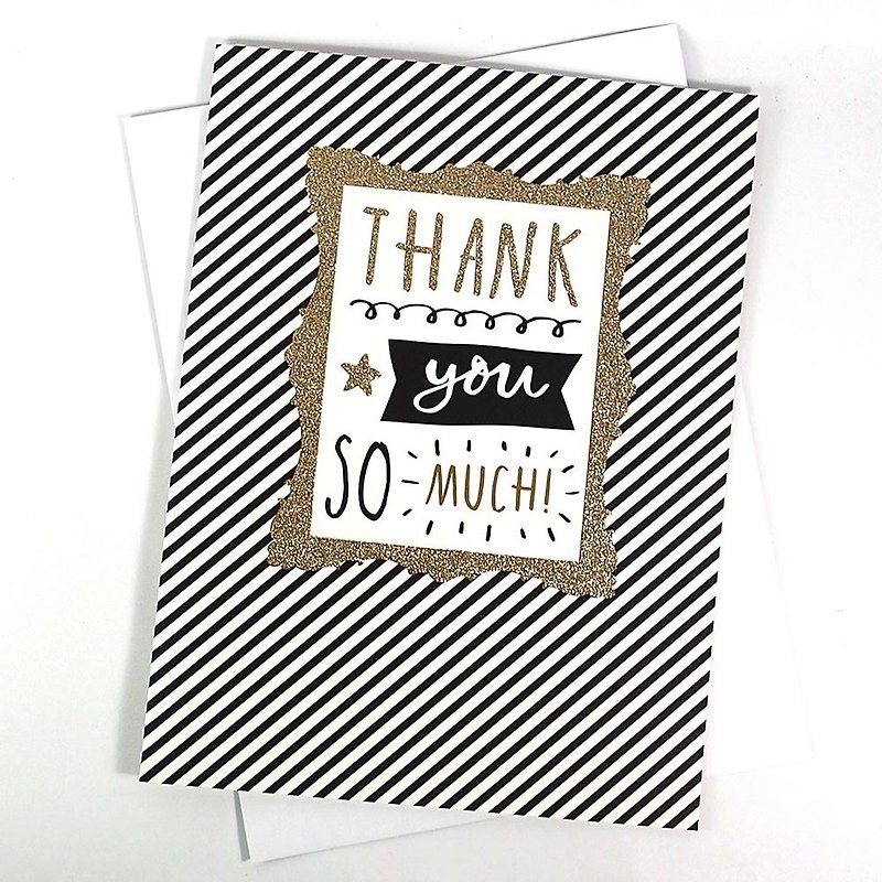 超大張-非常感謝您【Hallmark-卡片 無限感謝】 - 心意卡/卡片 - 紙 黑色