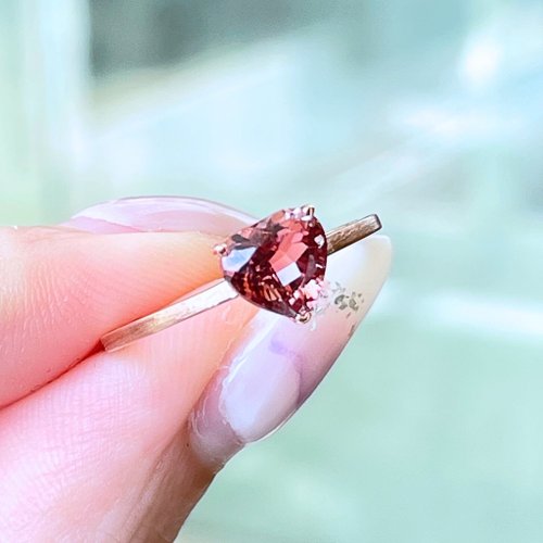 Splitting Colours Jewellery The Mono - 心型天然玫瑰粉紅碧璽 (1.08ct ) 18k玫瑰金戒指