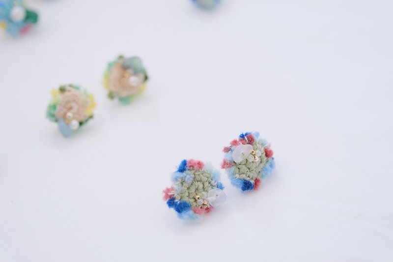 Natural Stone | Small Crochet Earrings - Earrings & Clip-ons - Cotton & Hemp 