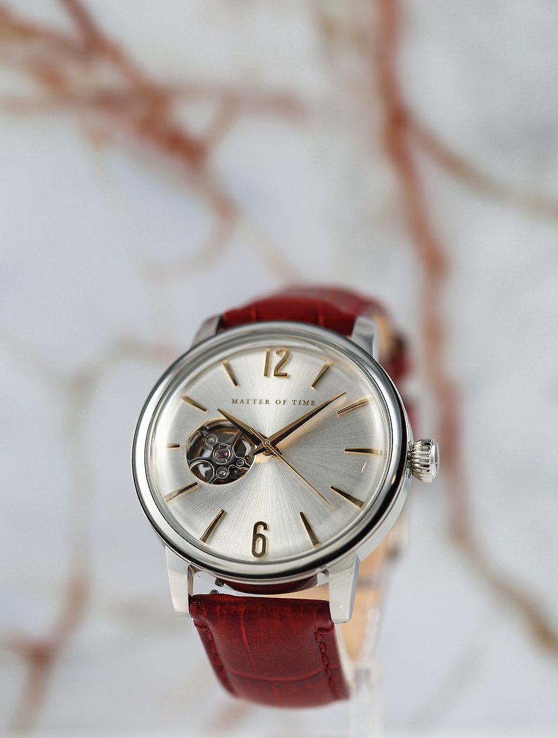 鏤空機械腕錶 - 銀面金字 - 男裝錶/中性錶 - 不鏽鋼 透明