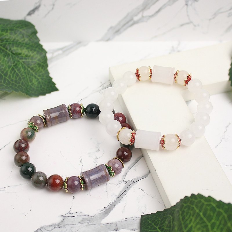 Designer classic bracelet | Chasing Dreams | Two materials to choose from - Bracelets - Jade White
