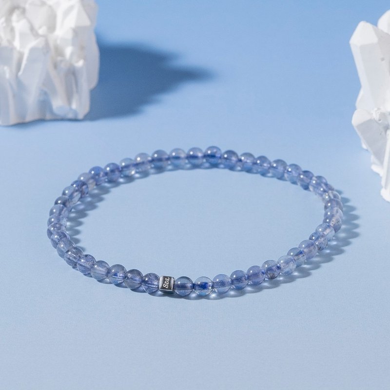 堇青石∣天然能量水晶手串∣3.5-4.5mm D14704 - 手鍊/手環 - 水晶 紫色