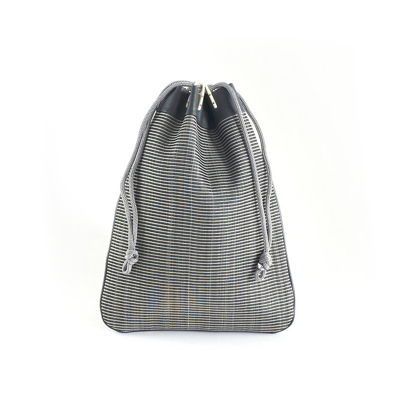 ホースヘアー合切袋 - 水桶包/束口袋 - 絲．絹 灰色