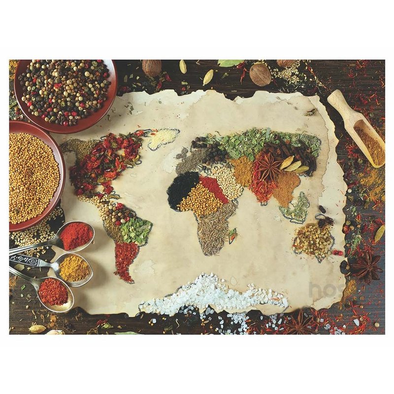 香草世界地圖_拼圖_1000片 - 拼圖 - 紙 