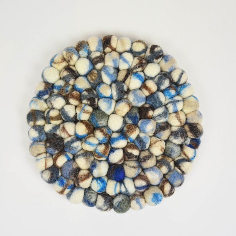Color soft stone mats _ fair trade - ผ้ารองโต๊ะ/ของตกแต่ง - ขนแกะ หลากหลายสี