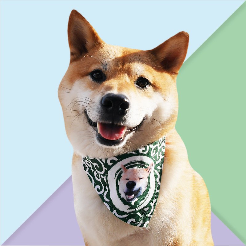 【 :toPET 】寵物三角巾  (尺碼 M) - 貓狗頸圈/牽繩 - 其他材質 綠色