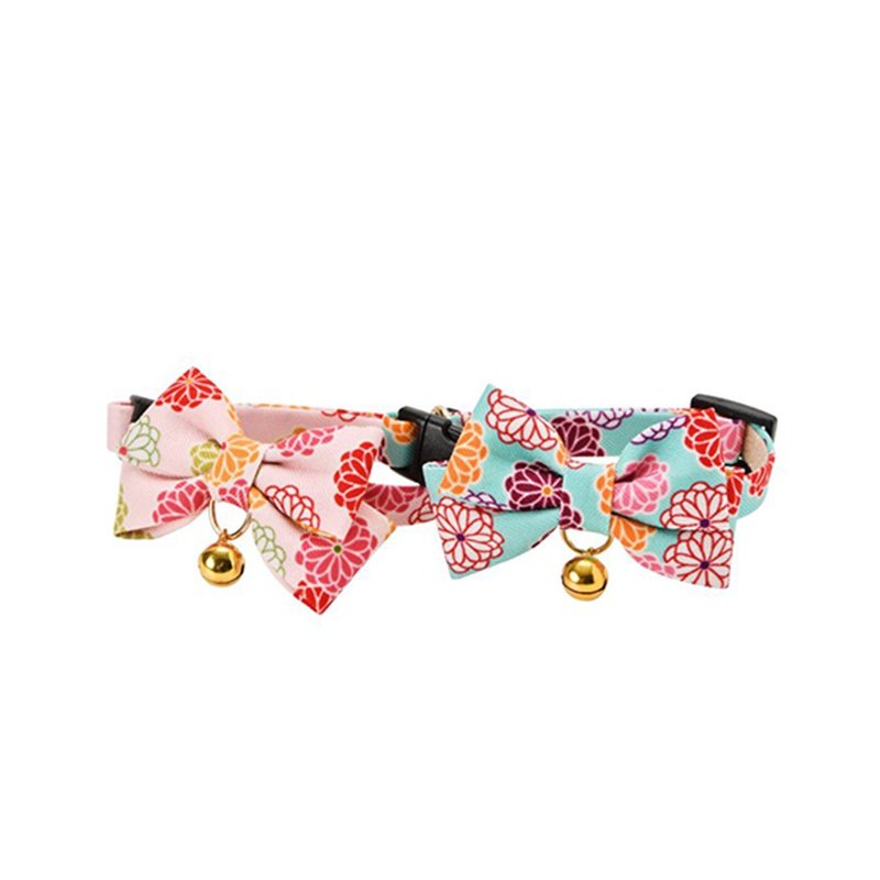 Amoworks Collar Full Bloom Lucky Chrysanthemum Collar - Collars & Leashes - Polyester Pink