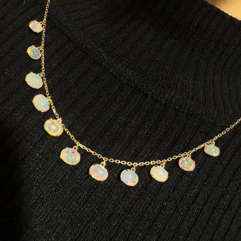 Beyond Tourmalines -  天然蛋白石(5.08ct) 18K黃金項鍊 - 項鍊 - 貴金屬 
