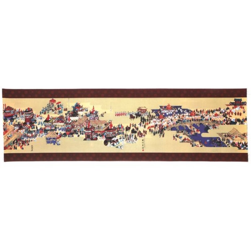【永樂屋】手絹 - 祇園祭繪圖 - 毛巾/浴巾 - 棉．麻 多色