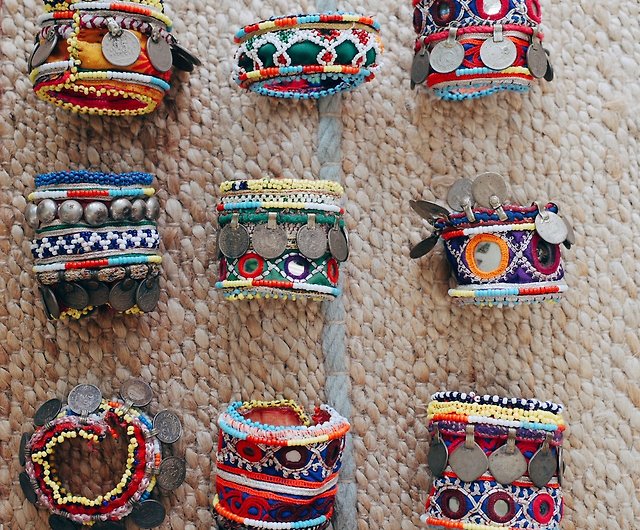 アンティークアフガニスタンアンティーク手刺繍ブレスレット装飾
