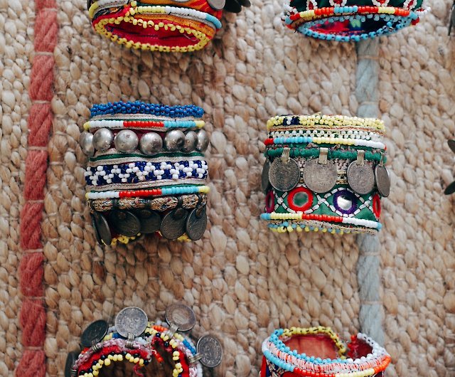 アンティークアフガニスタンアンティーク手刺繍ブレスレット装飾