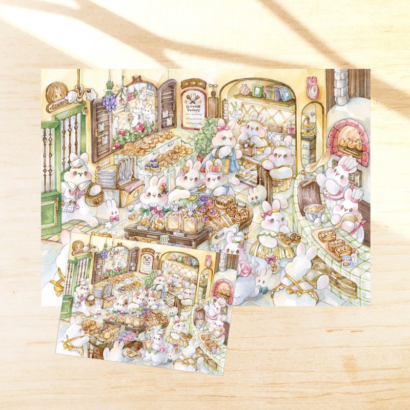 日升麵包店－A4小海報 / A6明信片 - 卡片/明信片 - 紙 