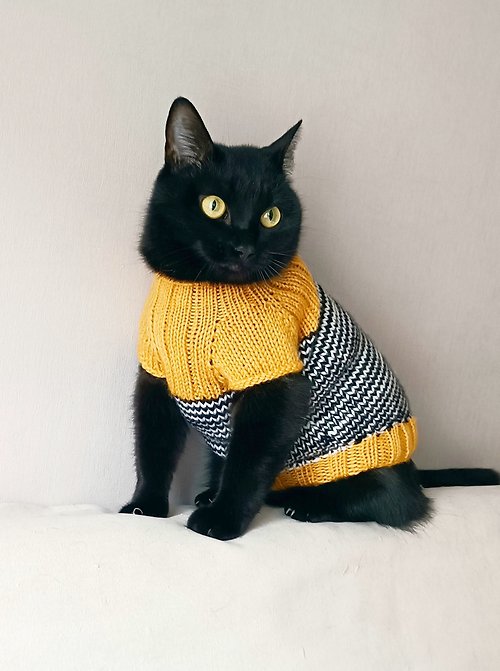 StylishCatDesign Sweater for cats Pet clothes Knitwear for cats Sphynx cat jumper Kitten sweater