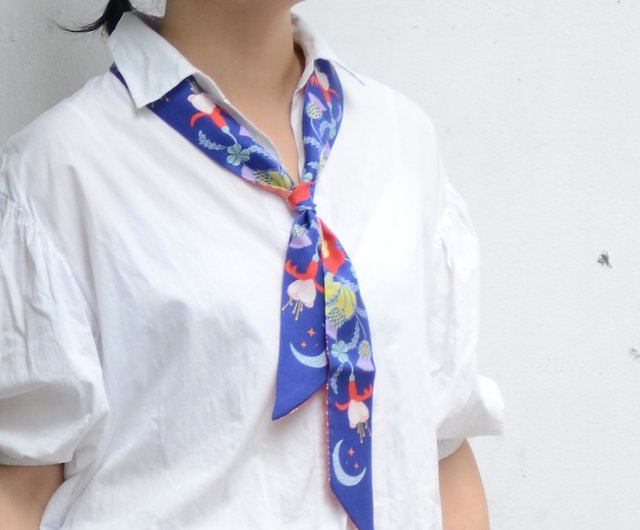 Twilly scarf neckerchief for handbag handle silk ribbon band for tote -  Shop chicasart Scarves - Pinkoi