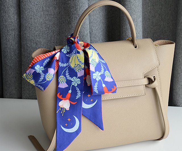 Neckerchief Scarf-Hairband Handbag Handle Ribbon Fashion Bag for Women  Girls Decoration,,，G22857 