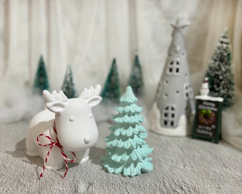 Q version fat elk and Christmas tree/ diffuser Stone gift box/ Christmas gift exchange - น้ำหอม - วัสดุอื่นๆ 