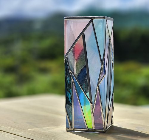 Glass Art RayColors 受注 琉球暁 スクエアガラス花瓶