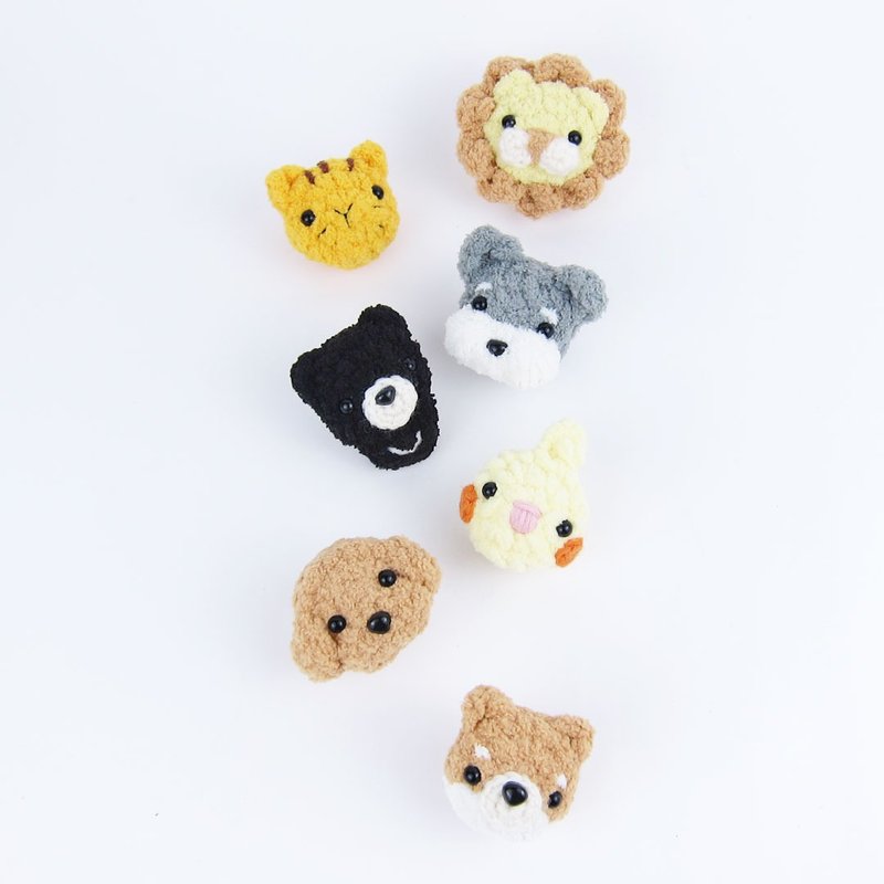 可愛動物 造型別針 磁鐵 吊飾 - 胸針 - 其他材質 多色
