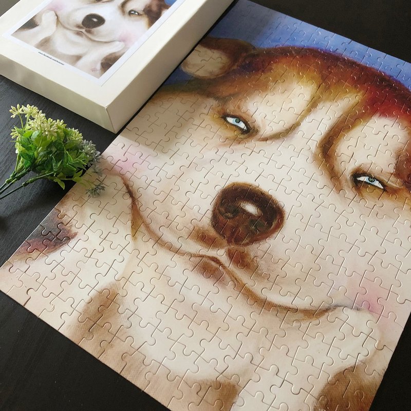 NG商品 哈士奇 拼圖 木質拼圖 300片 狗 動物 - 拼圖 - 木頭 