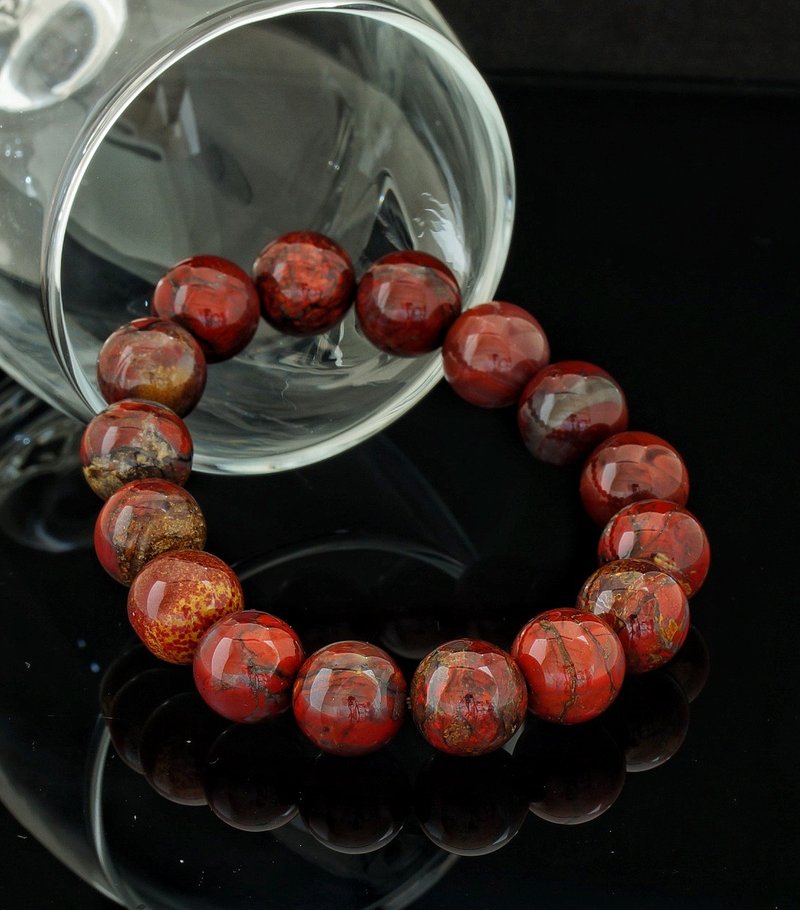 紅彼得石 12.5mm 手鍊 ( Red Pietersite 12.5mm Bracelet ) - 手鍊/手環 - 寶石 