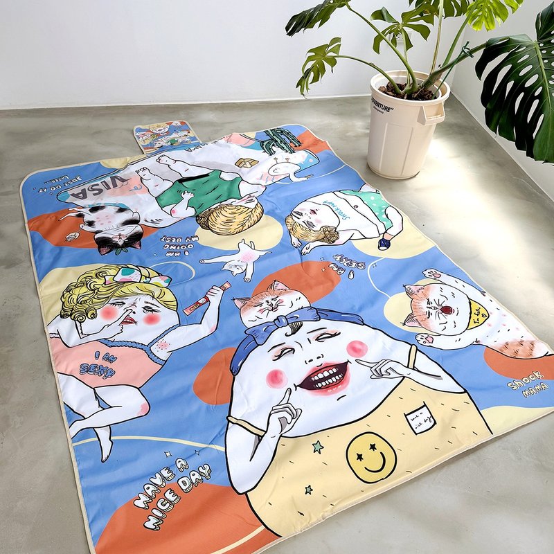 Dandingshengsheng waterproof picnic mat - ชุดเดินป่า - เส้นใยสังเคราะห์ สีน้ำเงิน