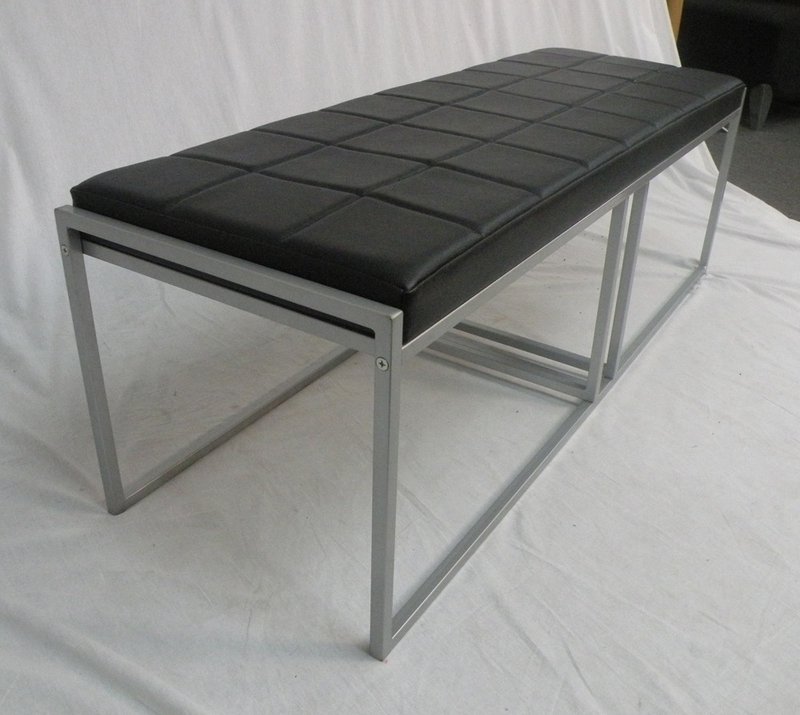 玄關椅 排椅 穿鞋椅 床尾椅 皮革軟墊長凳 TS-522 - 椅子/沙發 - 其他金屬 銀色