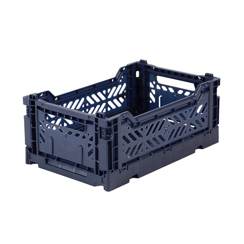 Turkey Aykasa Folding Storage Basket (S)-Navy Blue - กล่องเก็บของ - พลาสติก 