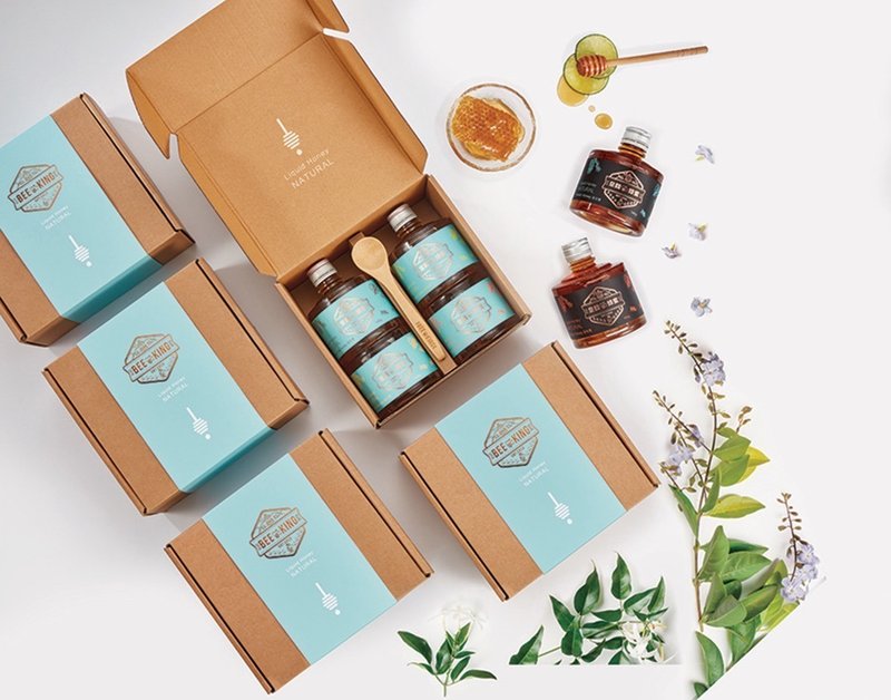 Honey bee honey gift box 蜂蜜積木禮盒 - 蜂蜜/黑糖 - 新鮮食材 橘色