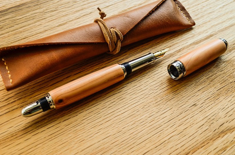 [Customized gift] Longbai-handmade fountain pen│ gift│ personal use│ graduation gift - Fountain Pens - Wood Brown