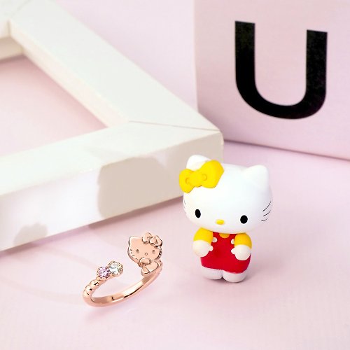 STORY故事銀飾 Small Gift for U系列-Hello Kitty 凱蒂貓禮物純銀戒指