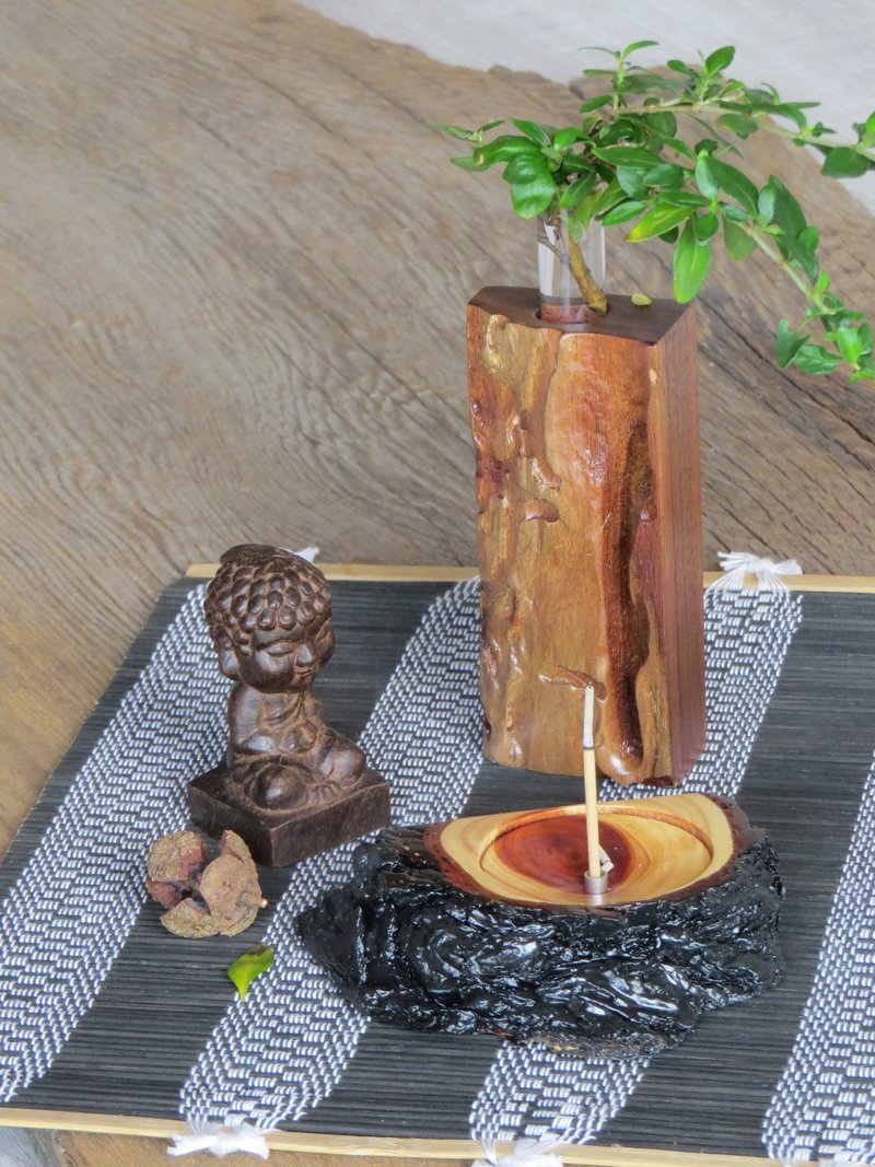 HO MOOD Natural Series-Handmade Raw Wood Incense - น้ำหอม - ไม้ สีนำ้ตาล