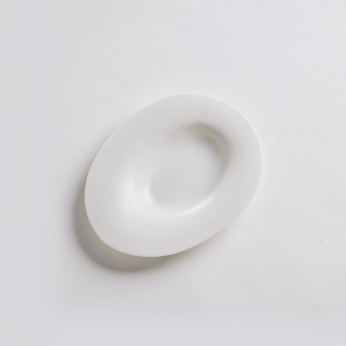 3,co 當代瓷器 【3,co】海洋橢圓盤(小) - 白
