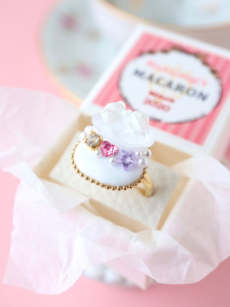 Macaron Ring White - แหวนทั่วไป - วัสดุอื่นๆ ขาว