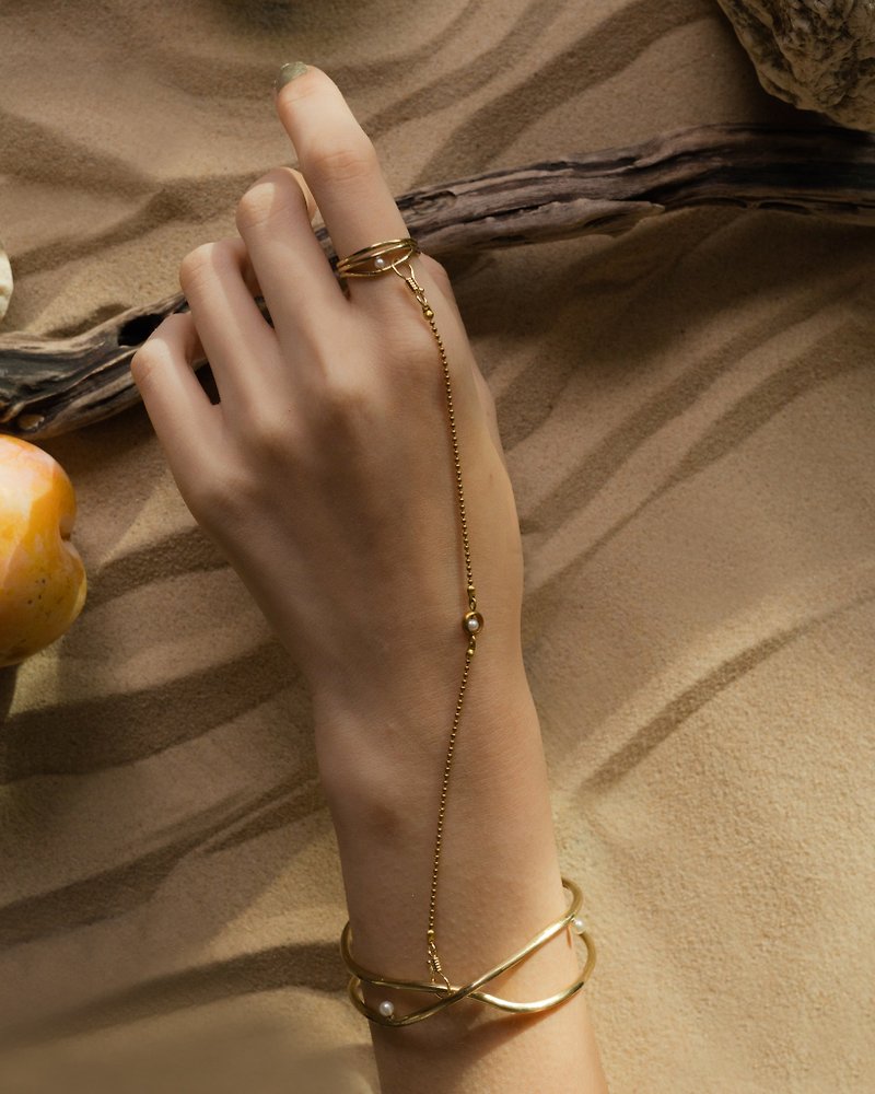 Egypt - Eye of Horus combination (ring+bracelet+bracelet) - Bracelets - Copper & Brass Gold