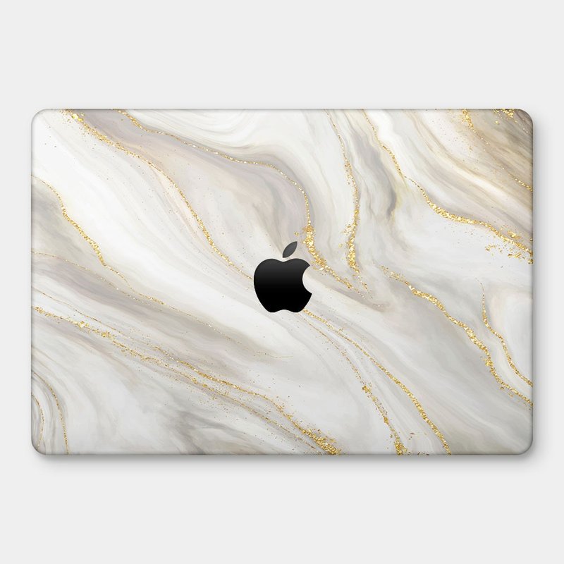 仿金邊大理石 MacBook 超輕薄防刮保護殼 PS021 - 平板/電腦保護殼/保護貼 - 塑膠 白色