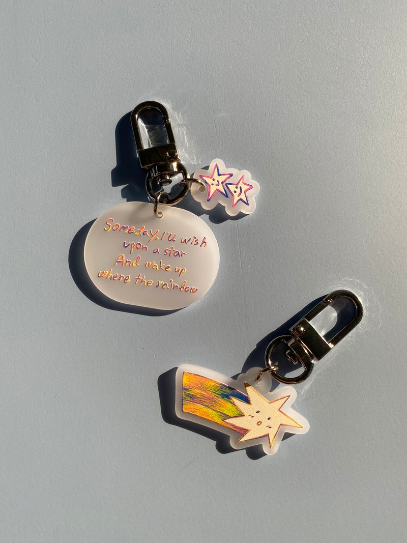 Keychain rainbow - 鑰匙圈/鑰匙包 - 壓克力 多色