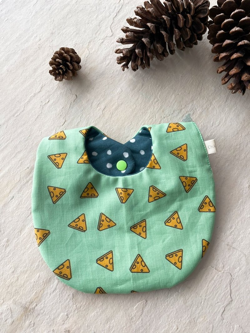 三角是起司     手工純棉六層紗水滴圍兜口水巾 - 圍兜/口水巾 - 棉．麻 多色