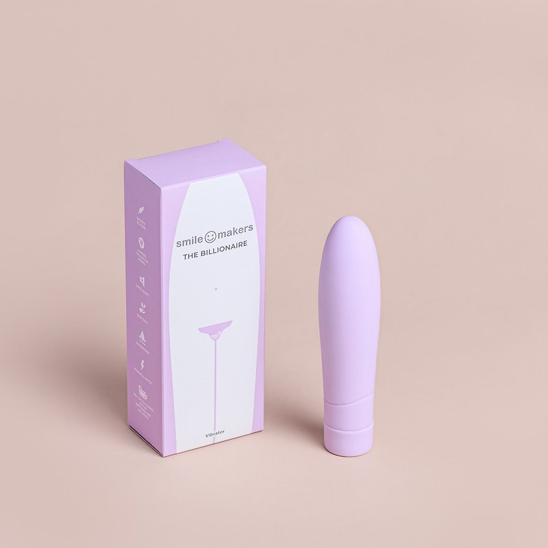 Smile Makers Billionaires-Classic bullet-shaped inner-use female erotic massage stick - Adult Products - Silicone Purple