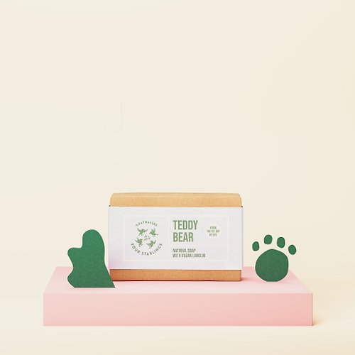 4Starlings Taiwan 台灣總代理 天然沐浴洗臉皂 - 純素羊毛脂泰迪熊