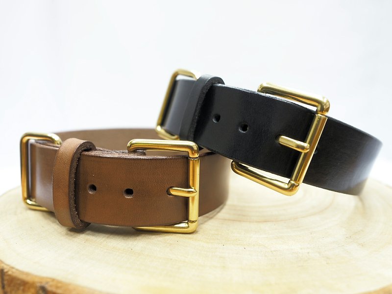 Raw Vintage Collar - Collars & Leashes - Genuine Leather Brown