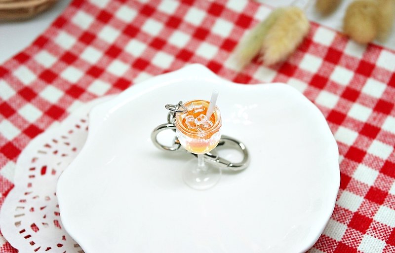 >>>>Key ring + bag pendant - reddish alcohol - => limited x1 #可爱#玩皮 - Keychains - Resin Orange