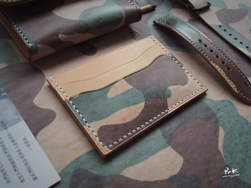 純手工牛皮卡套悠遊卡包零錢包 顏色款式可客製化 可訂製刻字禮物 - 零錢包/小錢包 - 真皮 多色