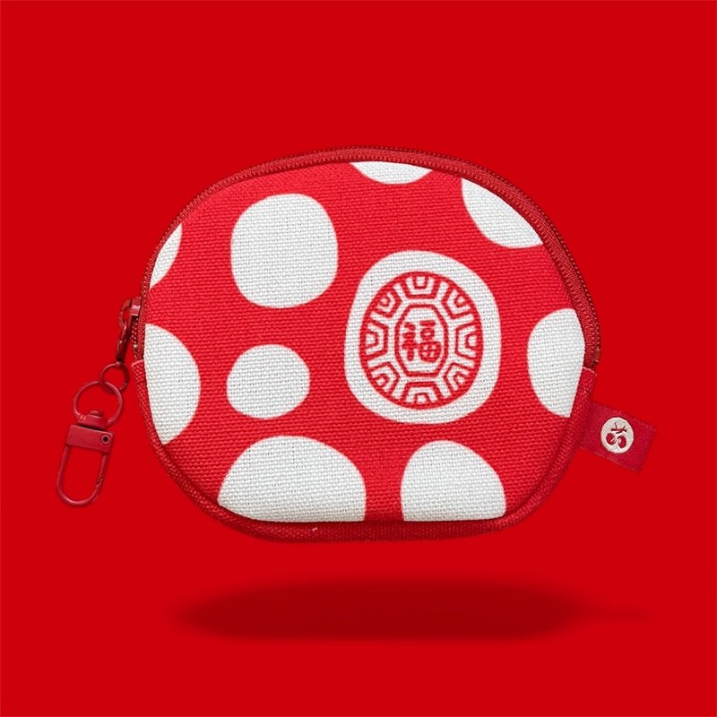 糰圓耳機零錢包吊飾 - 零錢包/小錢包 - 聚酯纖維 紅色