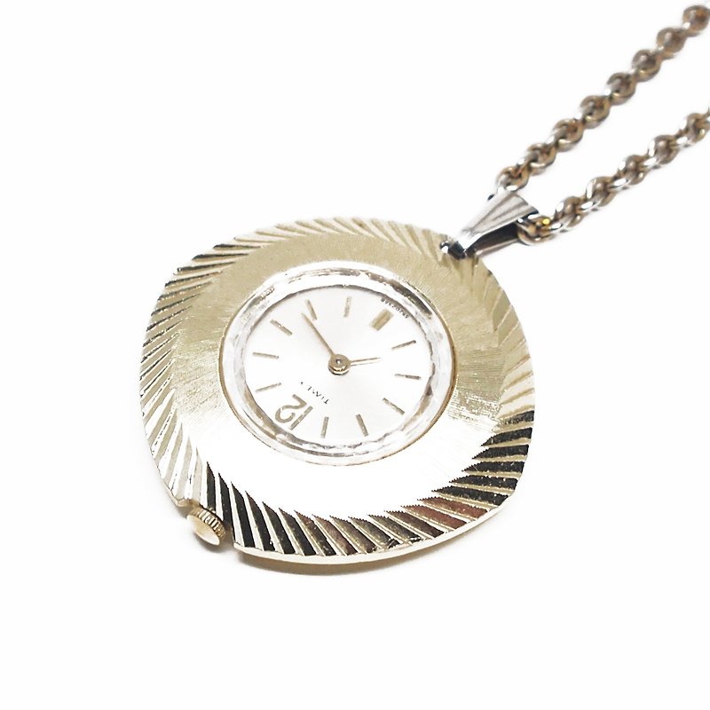 American Timex Necklace Style Antique Watch - นาฬิกาผู้หญิง - โลหะ สีเงิน