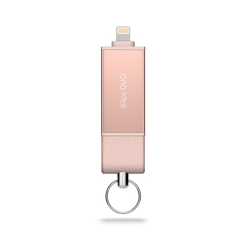 iKlips DUOのiOSは、金128ギガバイトのフラッシュドライブをバラ - USBメモリー - 金属 ピンク