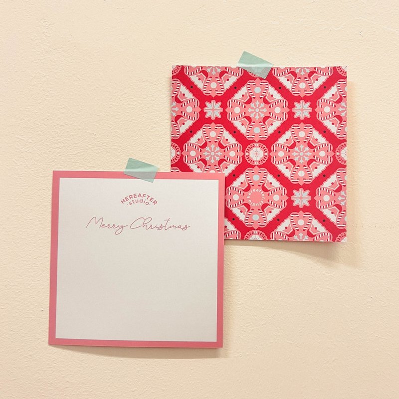 【聖誕卡】Santa / cherry - 卡片/明信片 - 紙 粉紅色