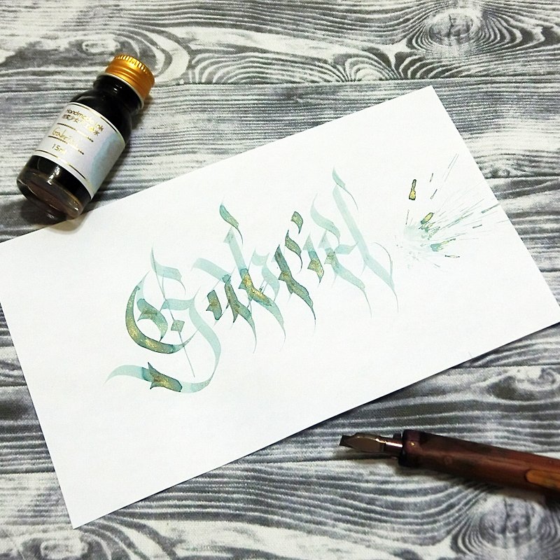 【Hand Ink】Angel Series─Gabriel - อื่นๆ - วัสดุอื่นๆ สีเขียว