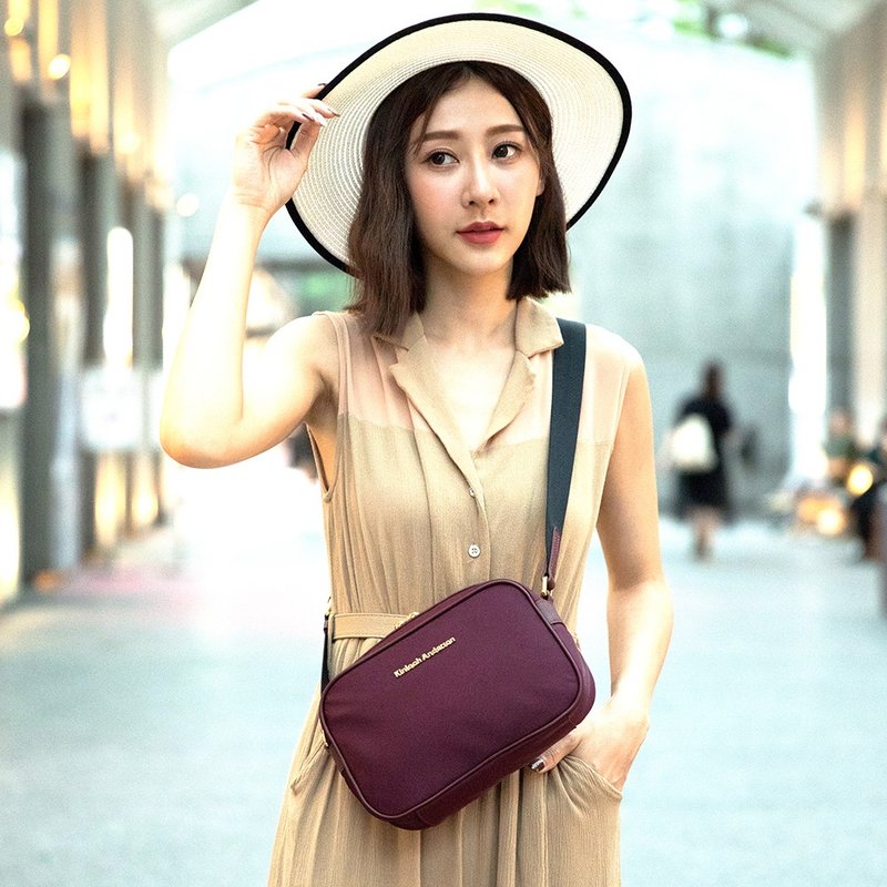 【金安德森】Chic 現代都會女孩小方包-紫色 - 側背包/斜背包 - 尼龍 紫色